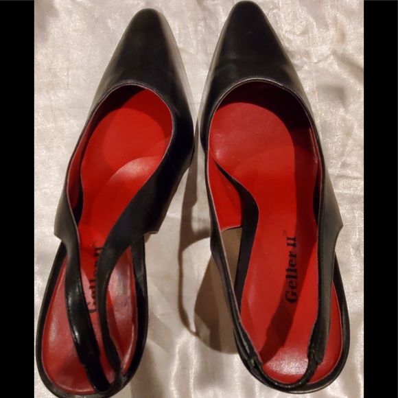 VINTAGE GOLD or BLACK SLING BACK GELLER II Collection 8M - Picture 9 of 15